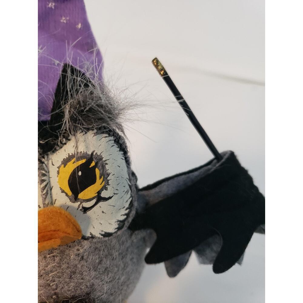 Vintage Annalee Wizard Owl Figurine 2007 Halloween Magic Spells Book & Wand - Picture 5 of 11